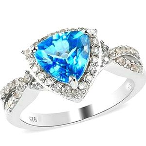Sterling Silver Blue Topaz Ring